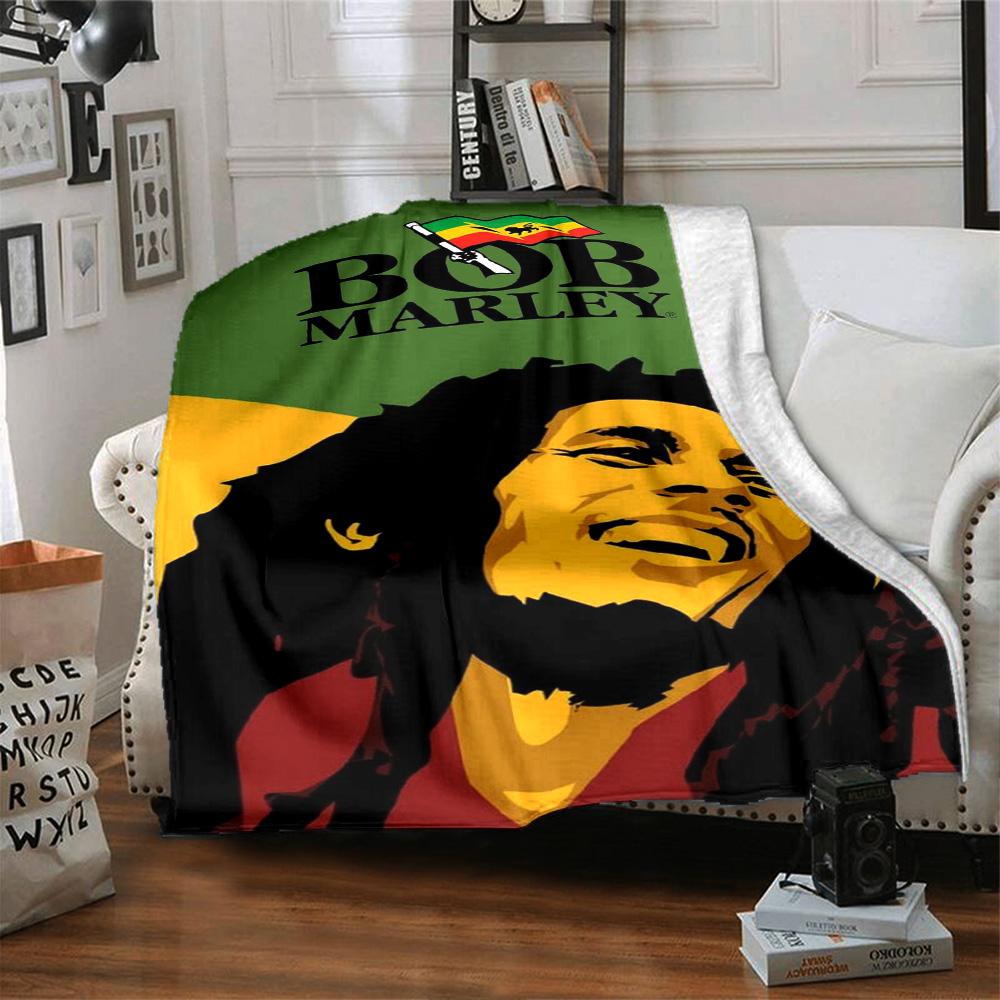 Bob Marley Blanket Comfortable Perfect for Seaside Office Couch for All Occasions Digital Print Perfect Gift for Relatives and Friends