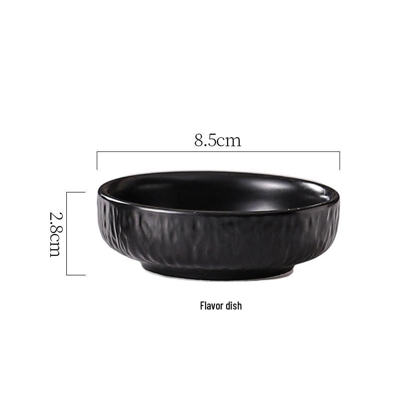 Nordic Stone Pattern Ceramic Tableware Set: Elegant Rice Bowls, Shallow Plates, and Serving Plates for Luxury Dining