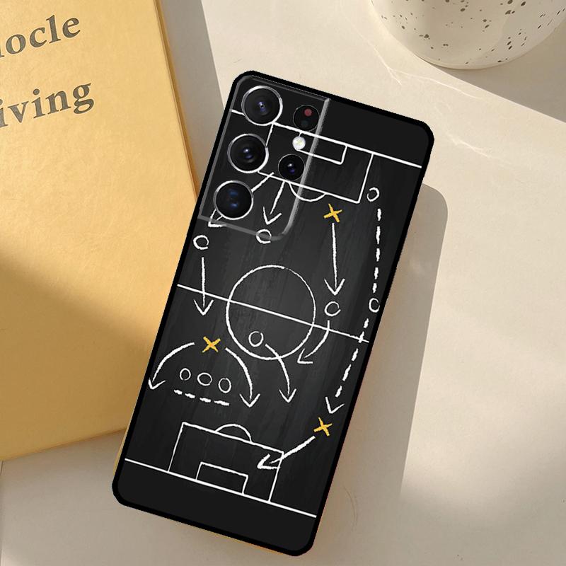 Football Soccer Tactics Time Phone Case For Samsung Galaxy S25 Ultra S20 S21 S22 S23 S24 S9 S10 Plus S25 FE Cover Shell