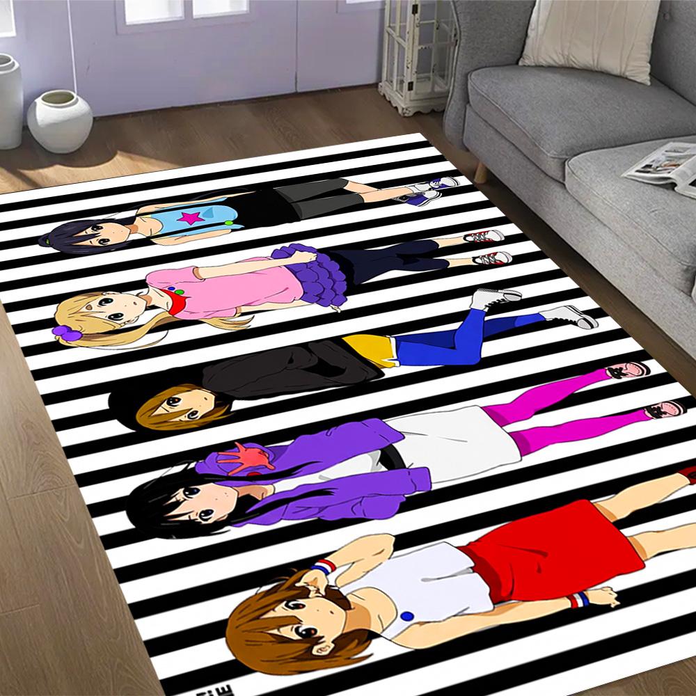 Anime Characters Pose Carpet Suitable for Entryway Study Room Outdoor Dining Room Antislip Carpet Anime Office Decor Best for Christmas