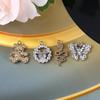 Handmade Rhinestone Alloy Jewelry: Butterfly, Flower, Rabbit, Bear Buttons & Pendants