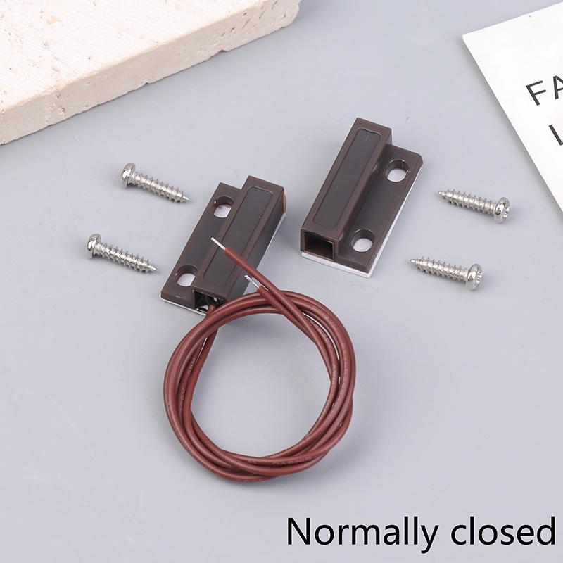 

Mc-38A Wired Door Window Sensor Magnetic Switch Nc/No Sensor Switch For Home Alarm System Detector Reed Switch as the picture