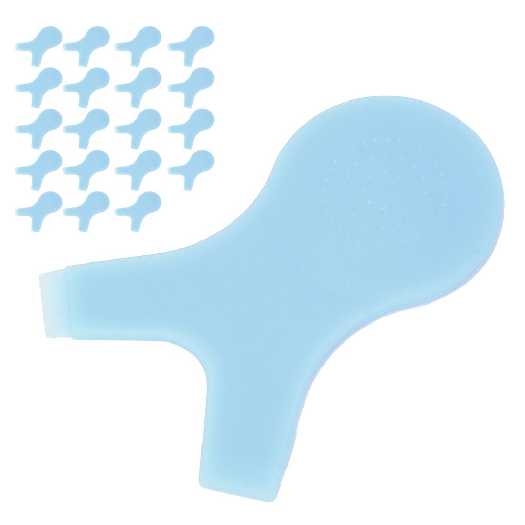 20pcs Eyelash Lift Brush Y Shape Eyelash Grafting Comb Curler AntiSlip Lash Perming Tool(Pink )