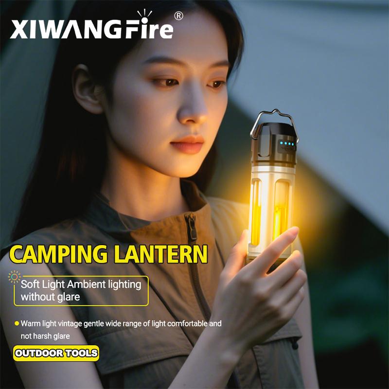K1 Camping Lantern - 1000LM Bright LED,Adjustable Warm/Cool Light, Portable Hook & Handle for Tent, Outdoor, Emergency, Hiking