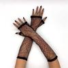 Halloween Gloves for Women Elegant Sun Protection Fingerless Costume Long Glove Spiders Web Lace Gloves for Women
