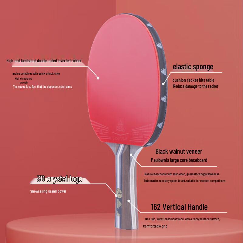 Peak 5-Star Shakehand Table Tennis Racket with Bag