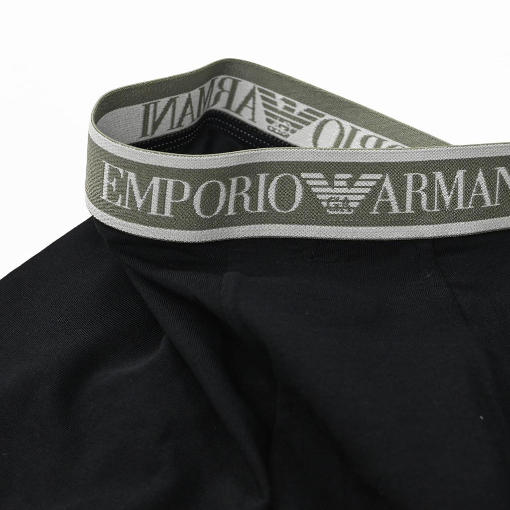 Emporio Armani Boxertrosor med Örn Storlek Grå och EM000370 AF10779 Tillverkade i Herr 3-pack Logotyp, Medium, Svart, MC065, Italien.
