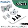 BPV-31 Bullet Piercing Valve Line Tap Valve Kits, Adjustable Valve for 1/4 Inch, 5/16 Inch, 3/8 Inch Outside Diameter Pipes, Replace for AP4502525,