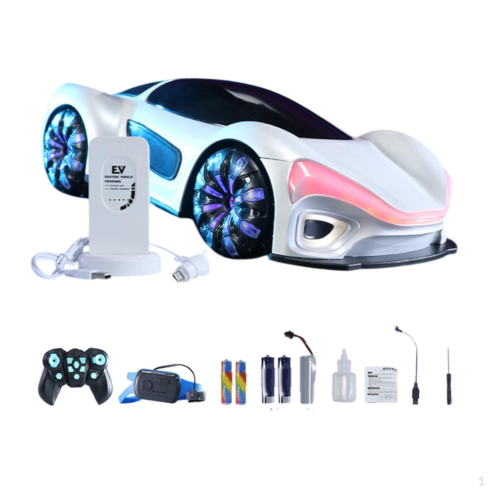 

Радиоуправляемая трюковая машинка со светодиодной подсветкой Классическая модель транспортного средства для праздничных рождественских фестивалей белый