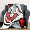 1pc Bugs Bunny Looney Tunes Flannel Throw Blanket Lightweight Soft Warm All Season Blanket for Sofa, Bed, Travel,L1028118