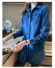 Women's Long Sleeve Korean Style Lightweight Denim Shirt Jacket - Mid-Length, Spring/Autumn