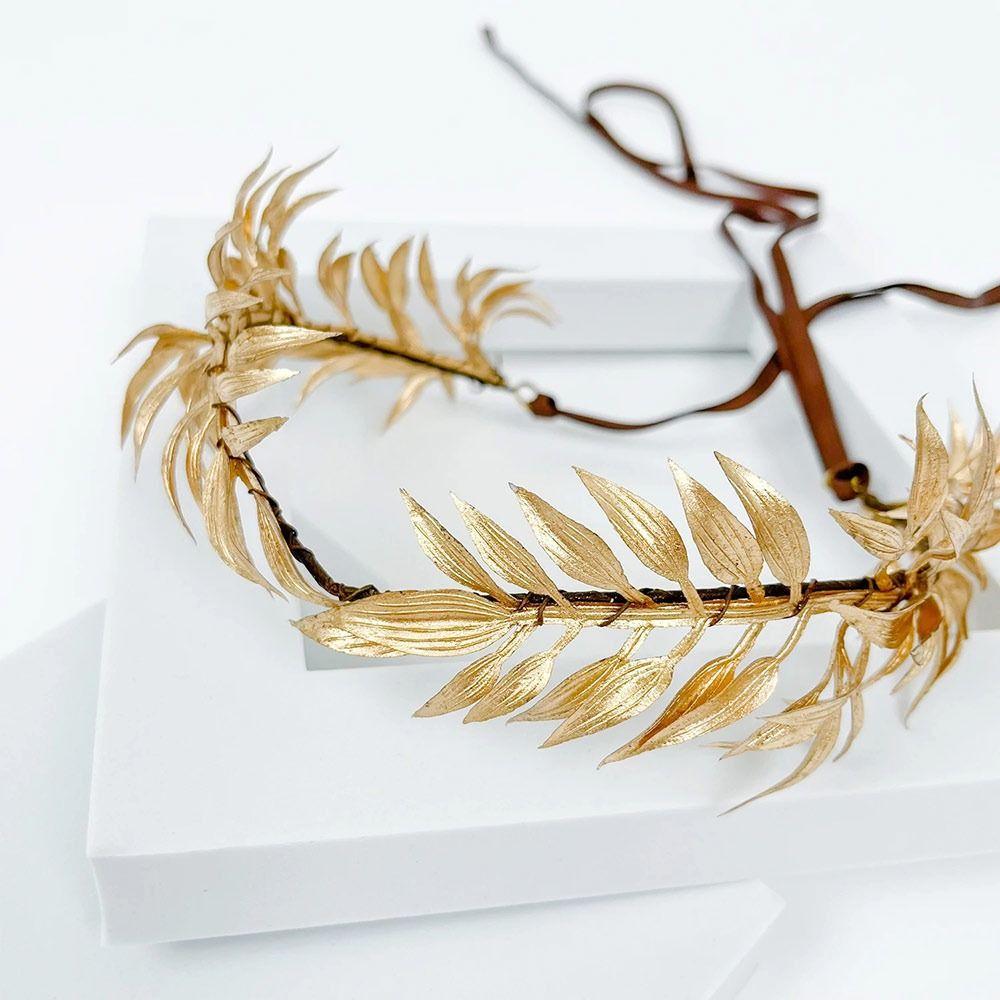 Unisex God Elf Leaf Headpiece Royal King’s Headband  for King Men Adult Renaissance Toga Cospay