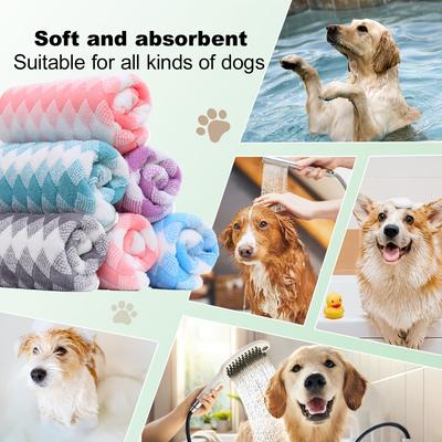 Ultra-Saugfähiges Hunde-Badetuch - Schnelltrocknendes Haustierhandtuch aus Polyesterfaser für Hunde, zur Fellpflege, zum Baden & Reinigen - Bequem