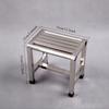 1pc Stainless Steel Square Stool - Durable Non-Slip Outdoor Camping Bench, Ideal for Picnics and Gardening