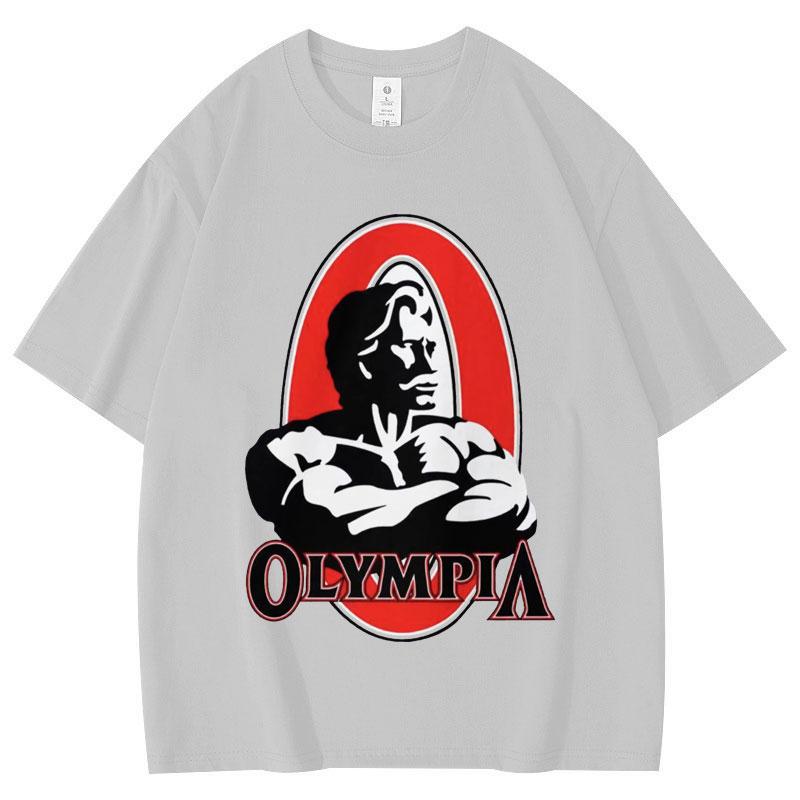 Limitiertes Olympia Gym Fitness T-Shirt Herren Damen Kleidung Mode Vintage Kurzarm T-Shirts Sommer Lässig Locker Baumwoll T-Shirts