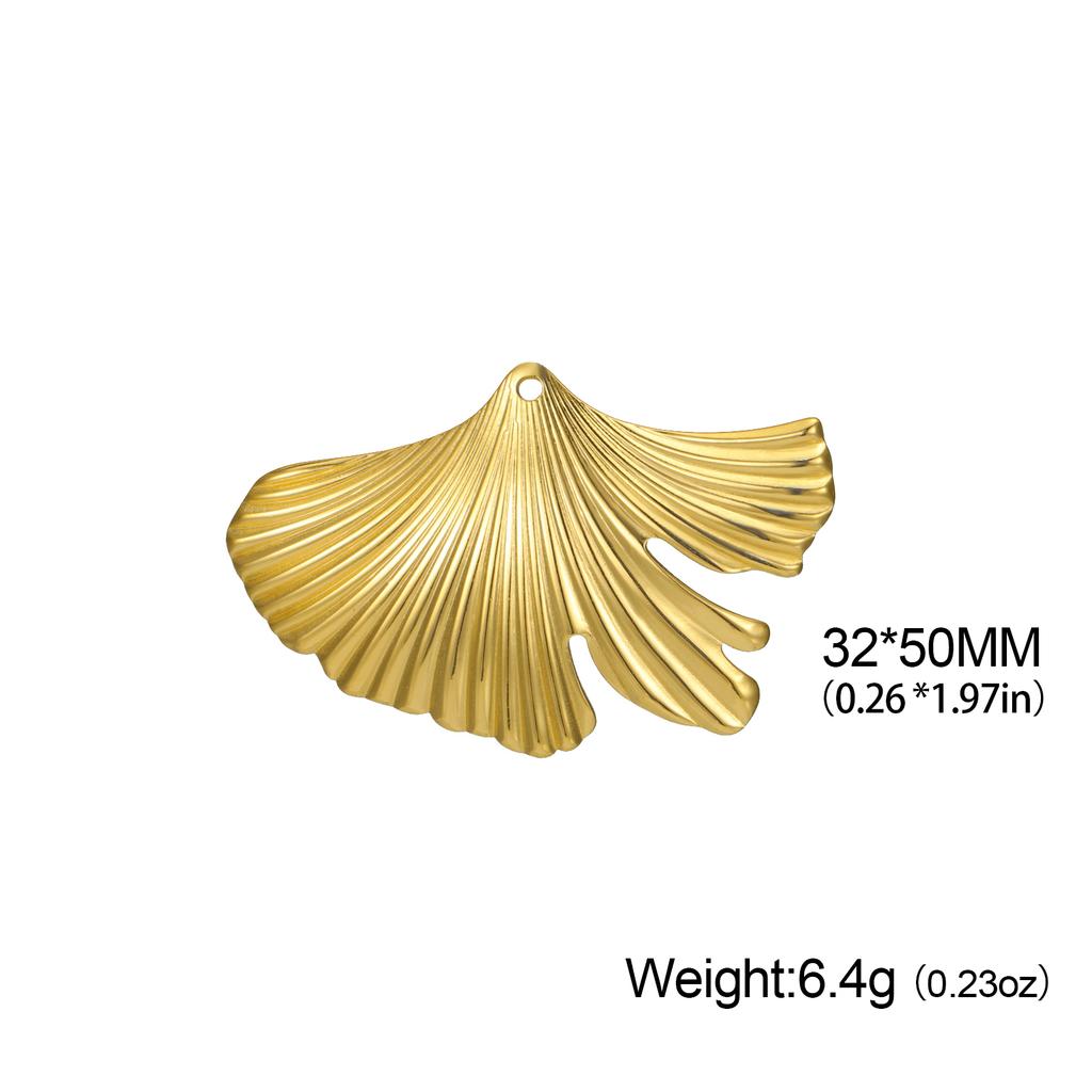 Teamer 3pcs/Lot Shell Charms For Jewelry Gold Color Stainless Steel Pendant For Necklace Earrings DIY Making Fashion Accessories