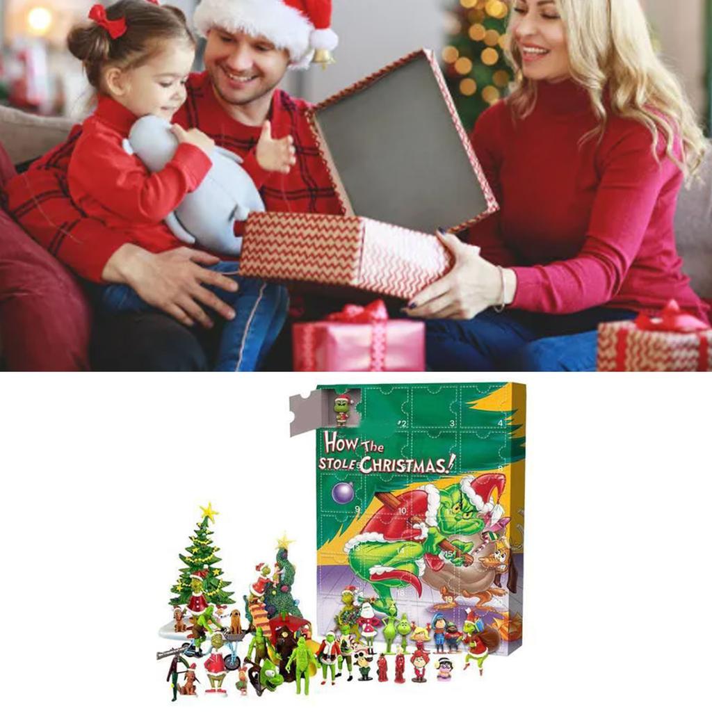 Advent Calendar Figures Cute Cartoon Countdown Calendar Blind Box for Kids Present Collectible