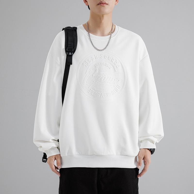 Spring and Autumn New Men's Loose Casual Long Sleeve Sweatshirt