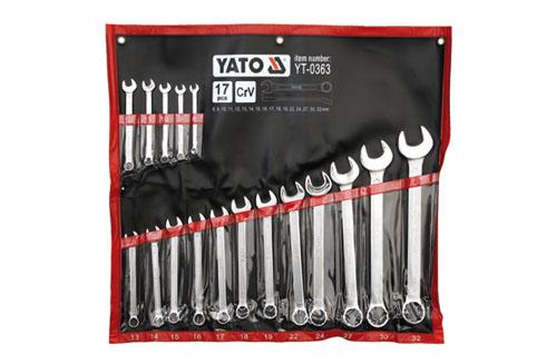 Satz Gabelschlüssel 17-teilig 8-32mm Poliert - Yt-0363