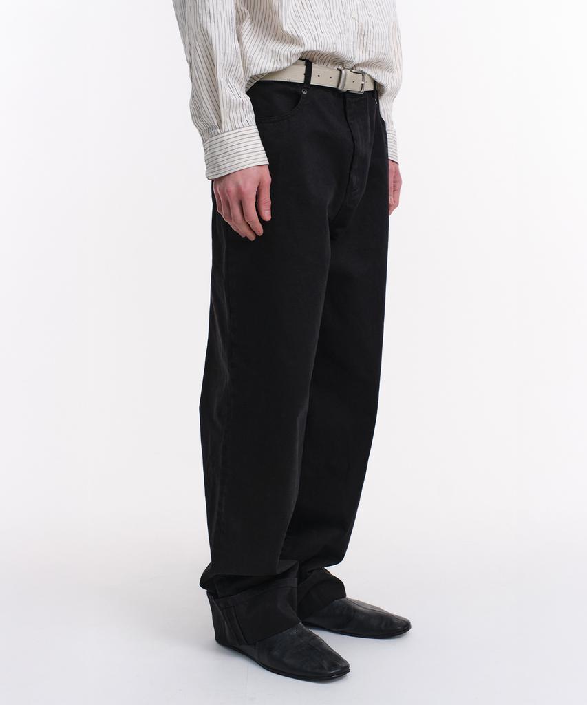 Daibeuin Straight Turn-Up Cotton Chino (Black)