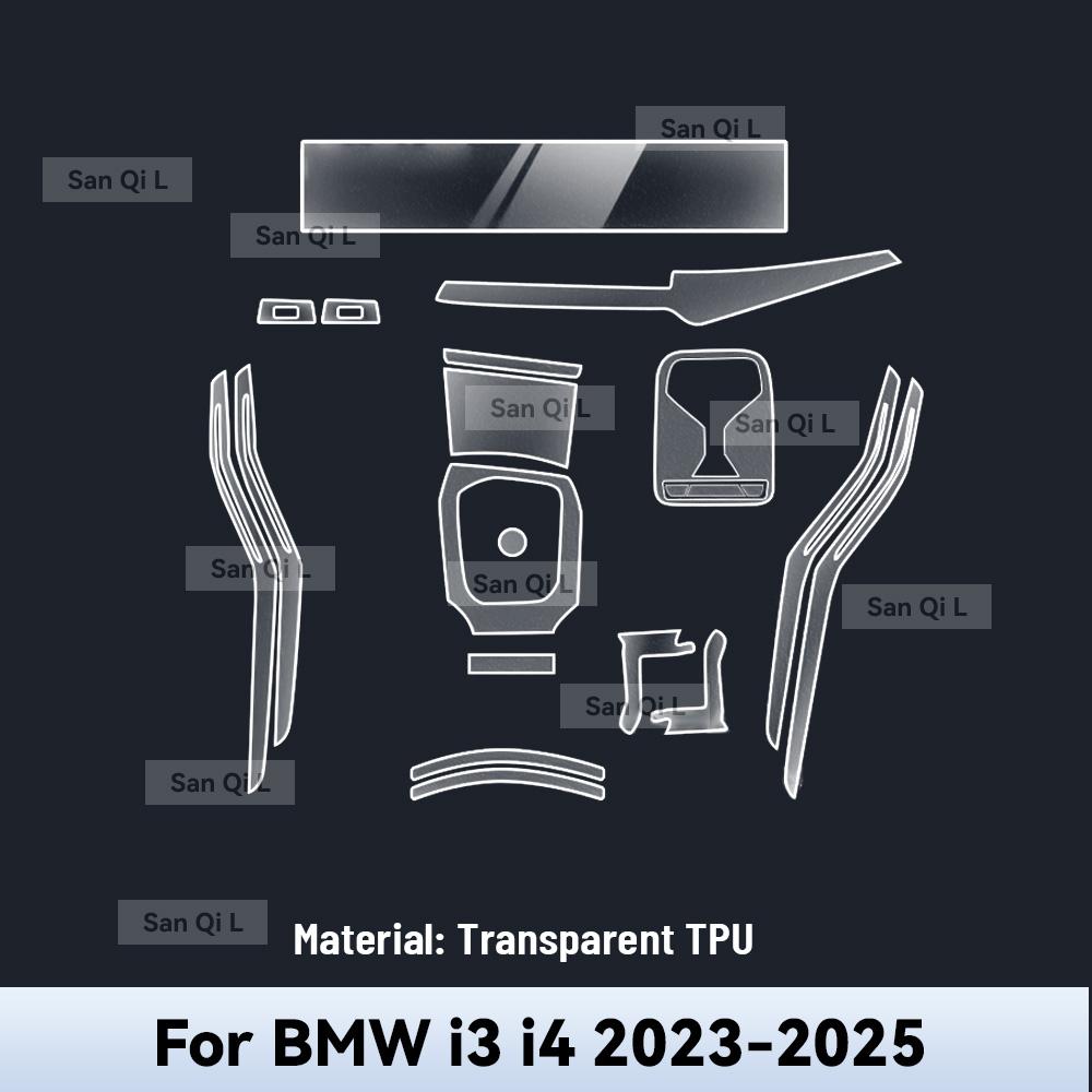 

Transparent TPU For BMW I3 I4 -2025 Car Center Console Media Dashboard Navigation Anti-scratch Protector Interior Film Left rudder driving