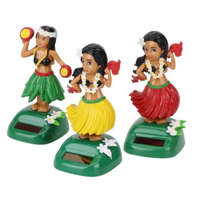 Auto Ornamente Solar Innen Zubehör Auto Innen Hula Schütteln Kopf Spielzeug Dekompression Auto Dekoration Hawaii Mädchen