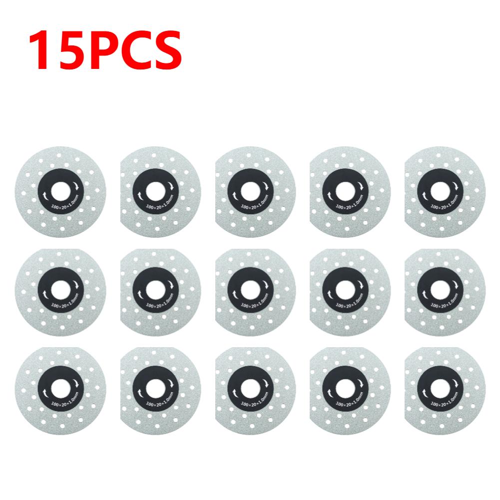 1-20X 100mm Cutting Blade Porous Widened Diamond Rock Slabs Cutting Disc Slate Flat Grinding Cutting Blade Ultra-thin Saw Blade