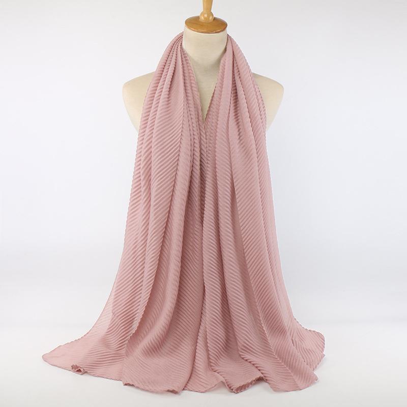 New Crinkle Cotton Scarf Head Hijab Wrap Solid Women Plain Shawls Foulard Femme Lady Headband Muslim Hijabs Store