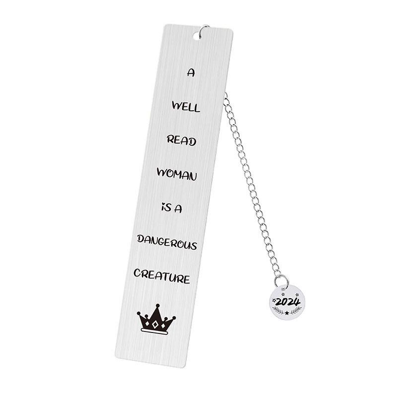 2024 Teacher's Day Engraved Round Pendant Bookmark - Student & Teacher Souvenir Gift