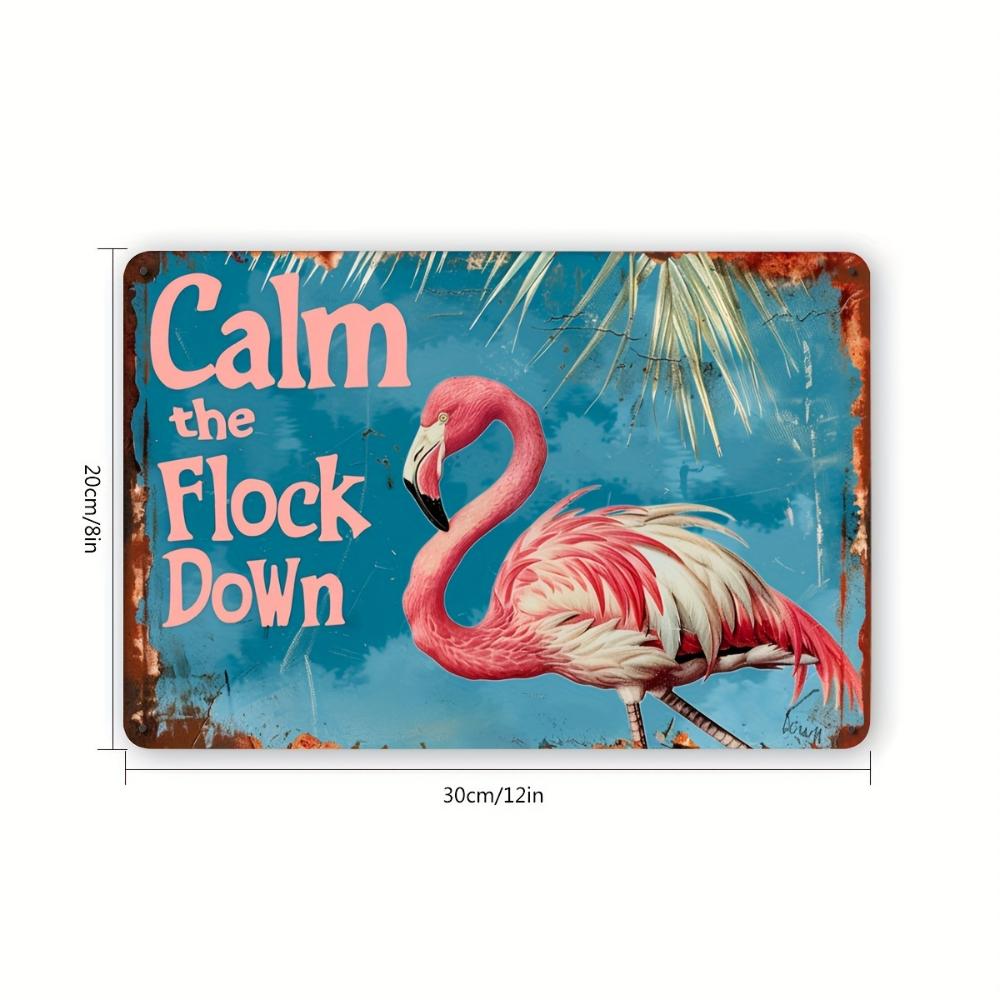 Flamingo Metal Wall Decorations-Iron Signboard, Suitable for Garden,Bar and Restaurant Decoration| Durable Iron Construction