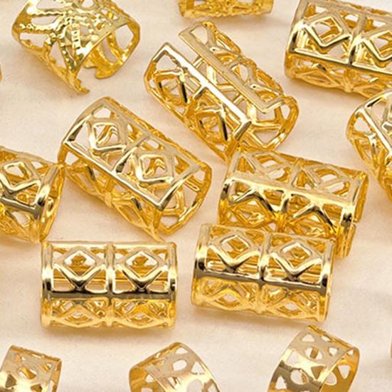 45Pcs Dreadlock Hair Accessories, Ocean Resort Theme Hair Buckles, Open Design Easy to Wear Braided Hair Rings, Alloy Lightweight Hair Jewelry