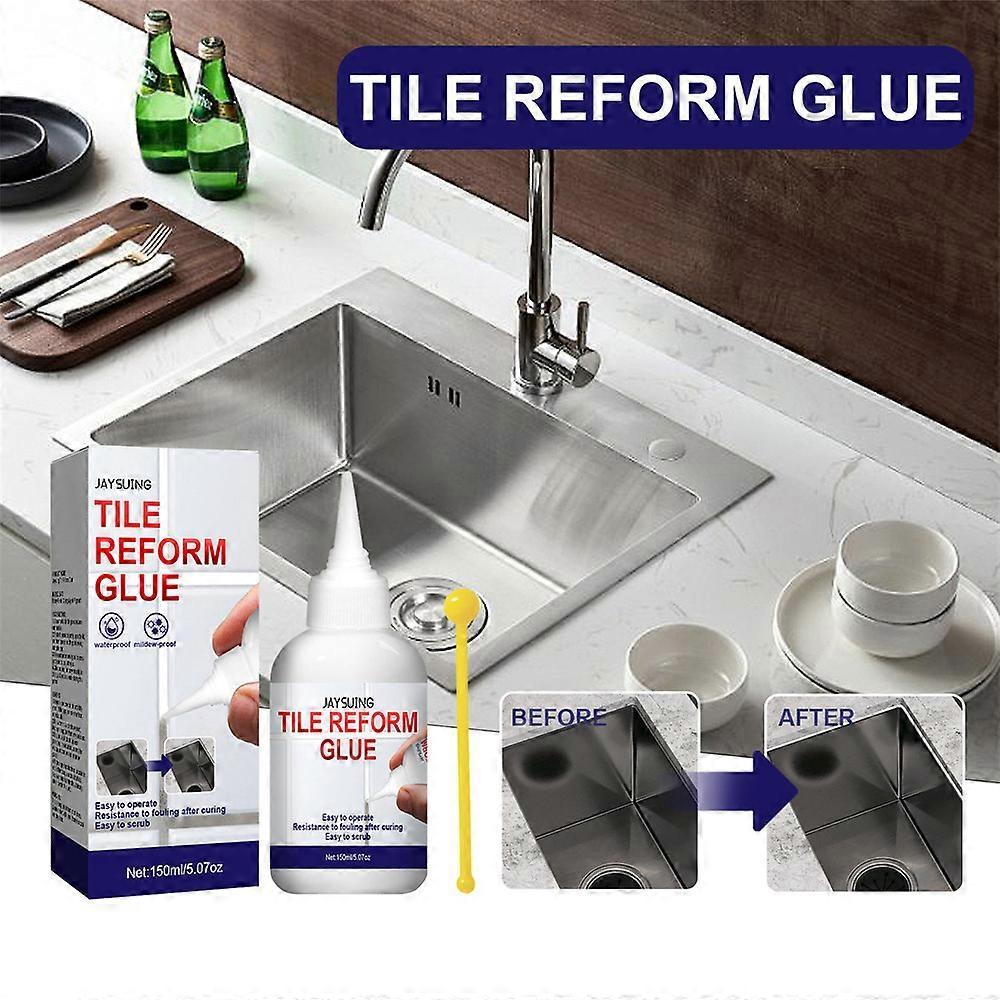 Tile Caulking Agent Glue To Repair Floor Tile Gaps Caulking Agent Kitchen And Bathroom Special Waterproof And Mildews Proof White Caulking Agent 150ml