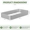 3 Pack 8x4FT Raised Beds for Gardening Corrugated Galvanized Steel Outdoor Metal Above Ground Garden Bed for Vegetables and Flo