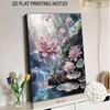 DIY 5D Lotus Pearl Art Kit No Frame Pearl Diamond Painting for Adults 30x40cm Floral Gem Art for Home Wall Decoration & Craft Gift