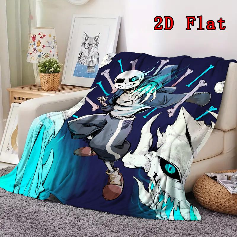 Undertale Sans anime 2D Flat Pattern Flannel Blanket High quality All Seasons Warmth and Comfort Perfect for Christmas Gifts.PMT0914213