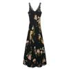 2025 Spring/Summer Women's Slim Fit Backless Floral V-Neck Sleeveless Dress