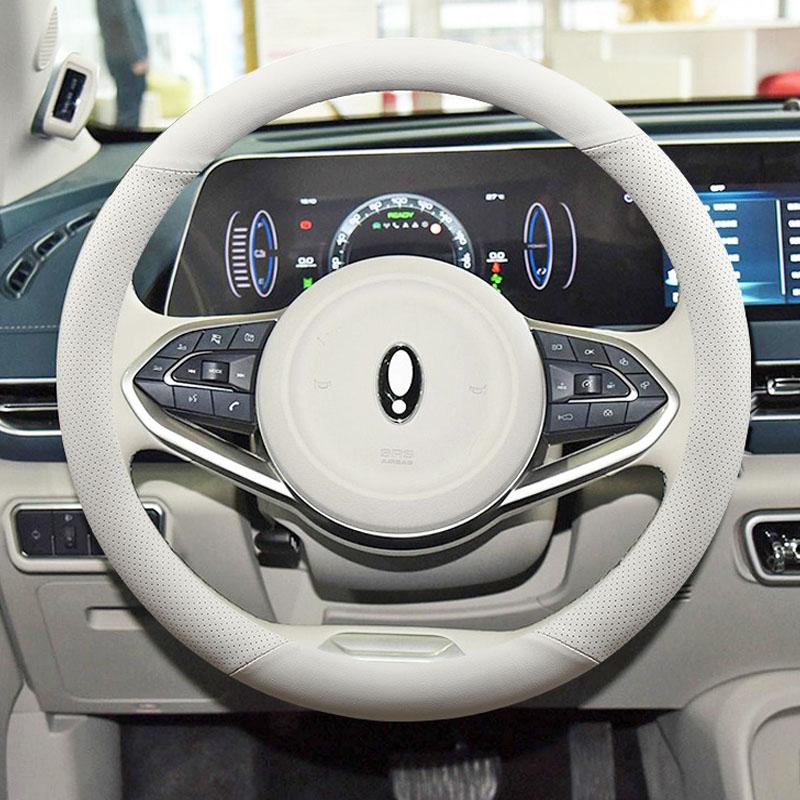 Car Steering Wheel Cover For Ora 3 Good Cat Lightning Cat PU Leather Ultra-thin Anti Slip protector Decoration Accessories