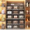 Purse Organizer for Closet, Handbag Storage Organizer, Acrylic Display Case, Stackable Storage Organizer with Magnetic Door