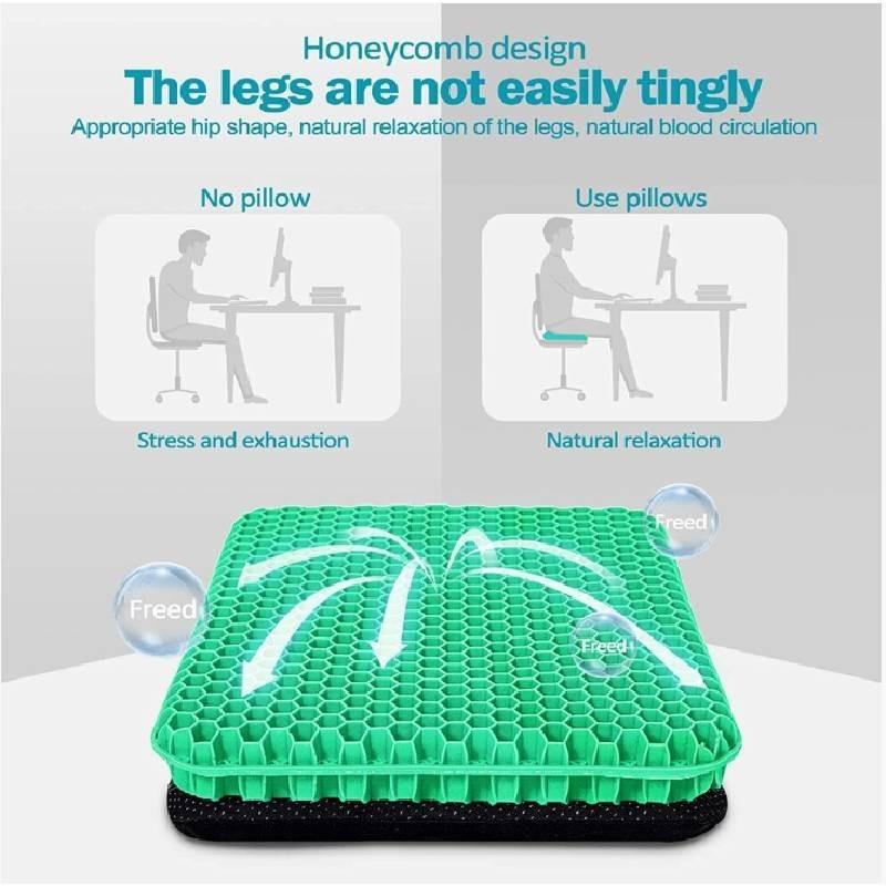 Premium Poduszka Żelowa Chłodząca na Siedzisko do Krzeseł Biurowych i Foteli Samochodowych Niezbędna na Lato