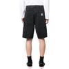 Carhartt WIP Single Knee Shorts Washed Button Solid Color Denim Men shorts Black I032026-89-06