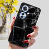 Phone Cover for OPPO Reno11 F 5G Case Black Silicone TPU Fashion Marble Print Shells for Oppo Reno 11F Protective Capa Soft Bags