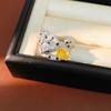 Leopard Zircon Oval Open Ring: Luxury Index Finger Jewelry for Women