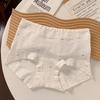 Sweet and Pure Girl Print Lace Edge Pure Cotton Underwear Women's No Steel Ring Anti-sagging Small Chest Gathering Thin Bra