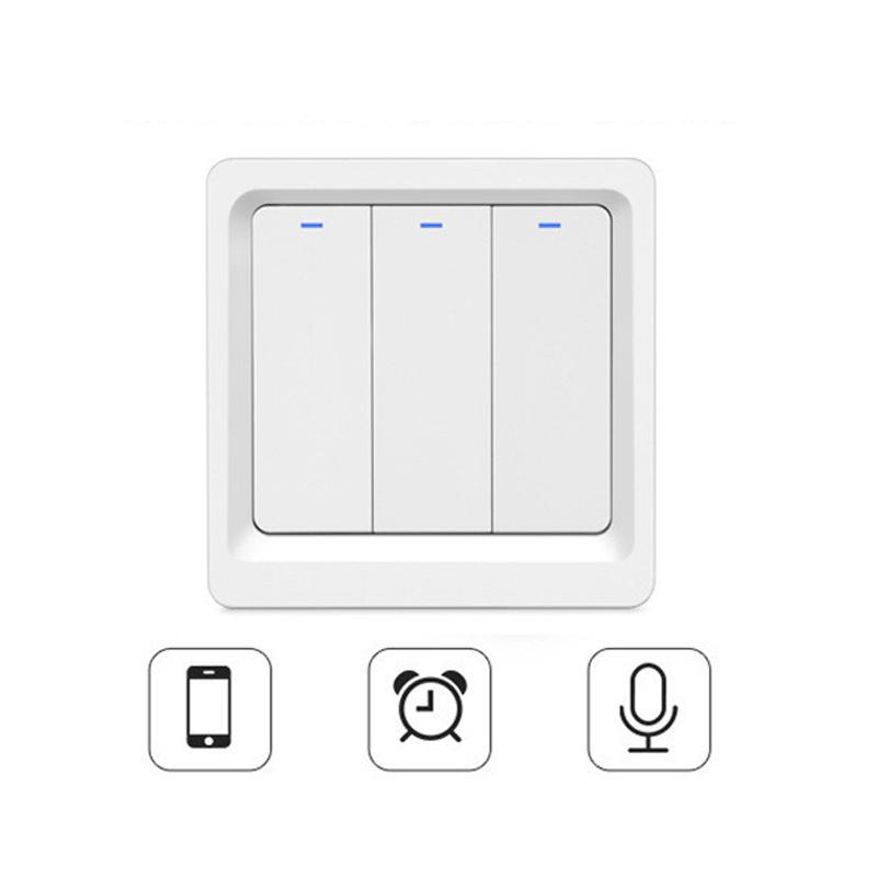 EU UK ZigBee TUYA Smart Button Light Switch No Neutral Wire Required 1 2 3 Gang Wall Touch Switch Drop Shipping Smart Home