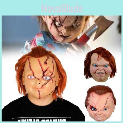 Childs Play Halloween Latex Mask With Blood Effect For Horror Party Cosplay