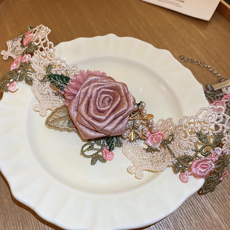 

Ожерелье из французского жемчуга и бриллиантов в виде цветка - Элегантная ключичная цепочка в пасторальном стиле для женщин