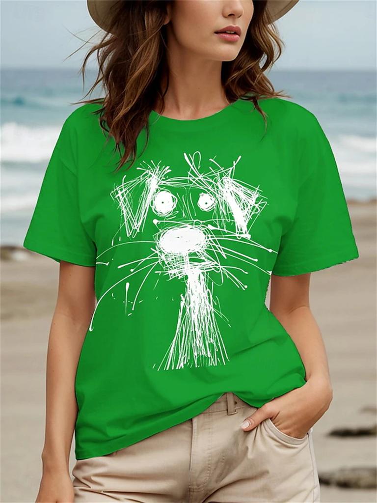 New Summer 3D Dog Printing T Shirt Cute Animal Dogs Graphic T-shirts
