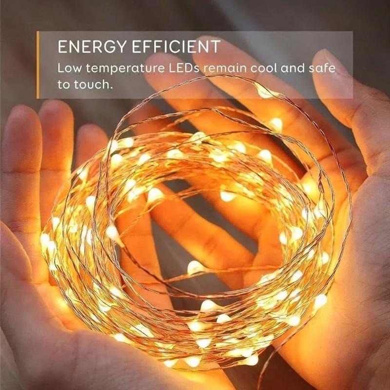 USB Powered Copper String Lights, Fairy Lights, and Starlight Lights Are Suitable for Decorating Parties, Weddings Festivals,Halloween,Christmas