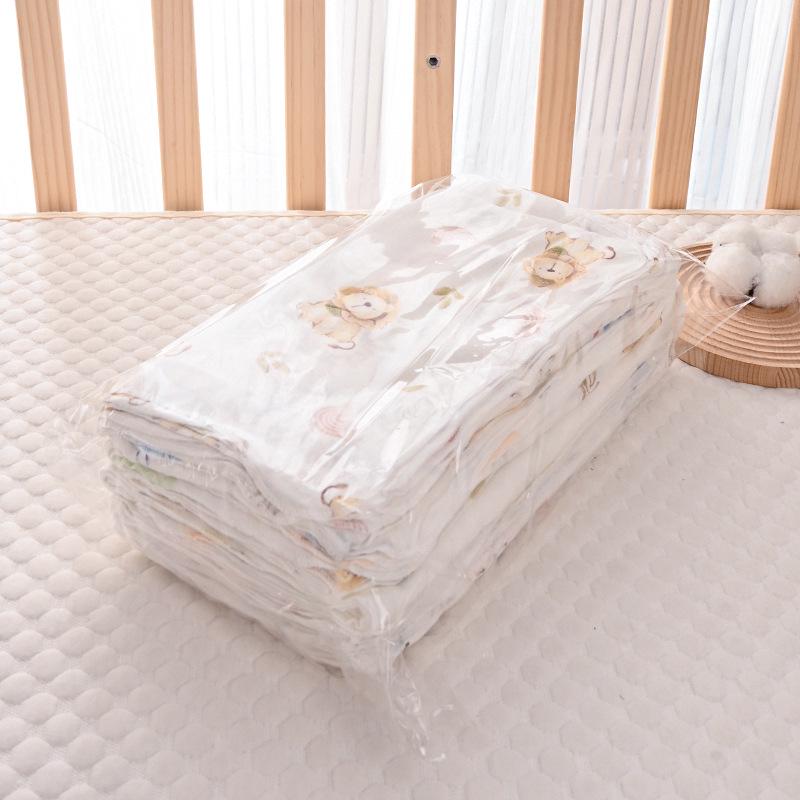 High-Density 30x30cm Double-Layer Printed Cotton Gauze Handkerchief, Washcloth, Nursing Cloth, Drool Cloth, Combed Cotton Towel.