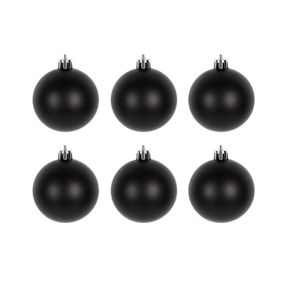 4/6Pcs 6/8/10cm Black Christmas Ball PVC Christmas Home Decoration  Shopping Mall